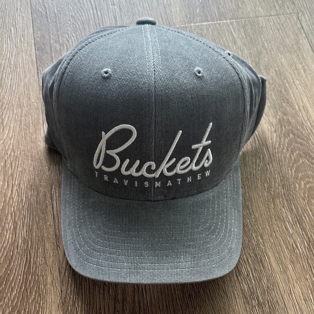 TravisMathew Hat Trick Snapback Hat Quiet Storm Gray NWT One Size Adjustable